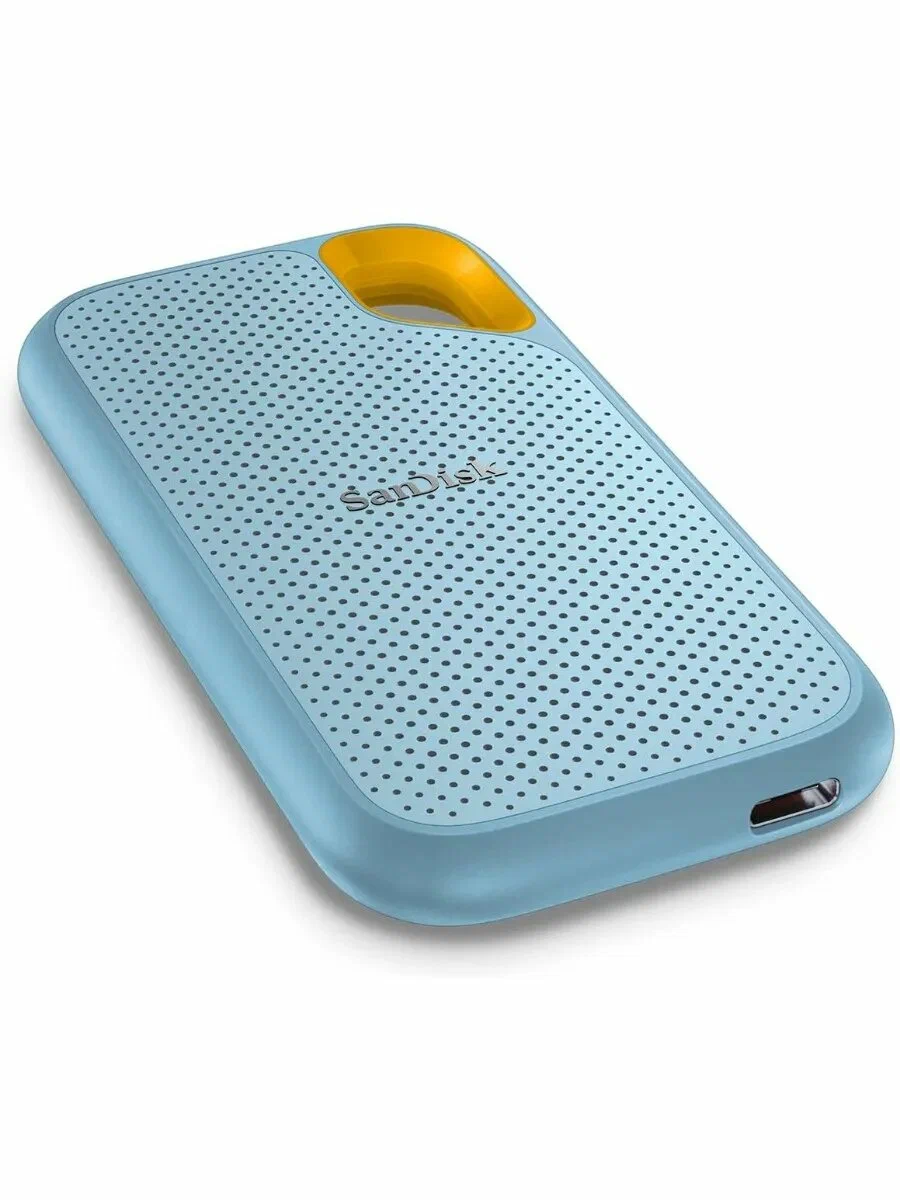 Внешний SSD-накопитель SanDisk Extreme Portable SSD V2, 2Тб, USB-C (SDSSDE61-2T00-G25) Небесно-голубой